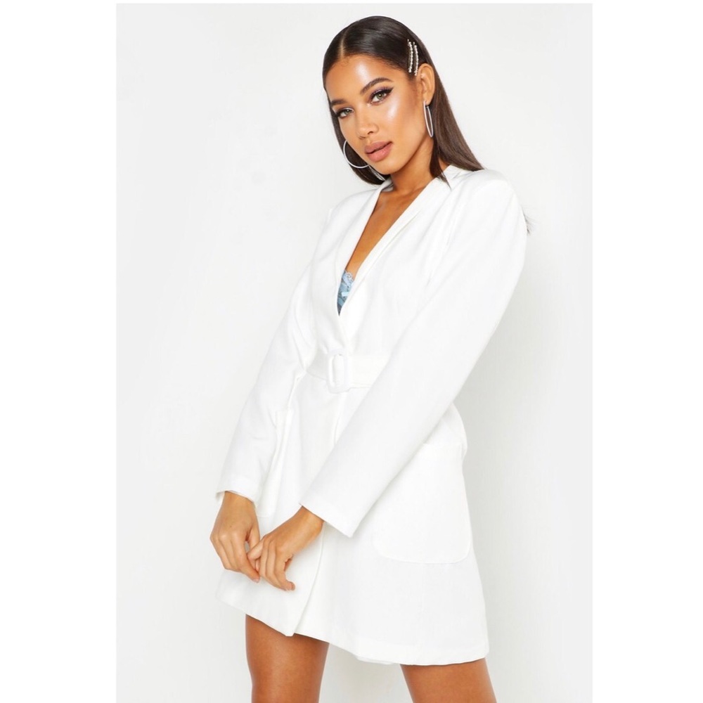 NWT- WHITE BLAZER DRESS